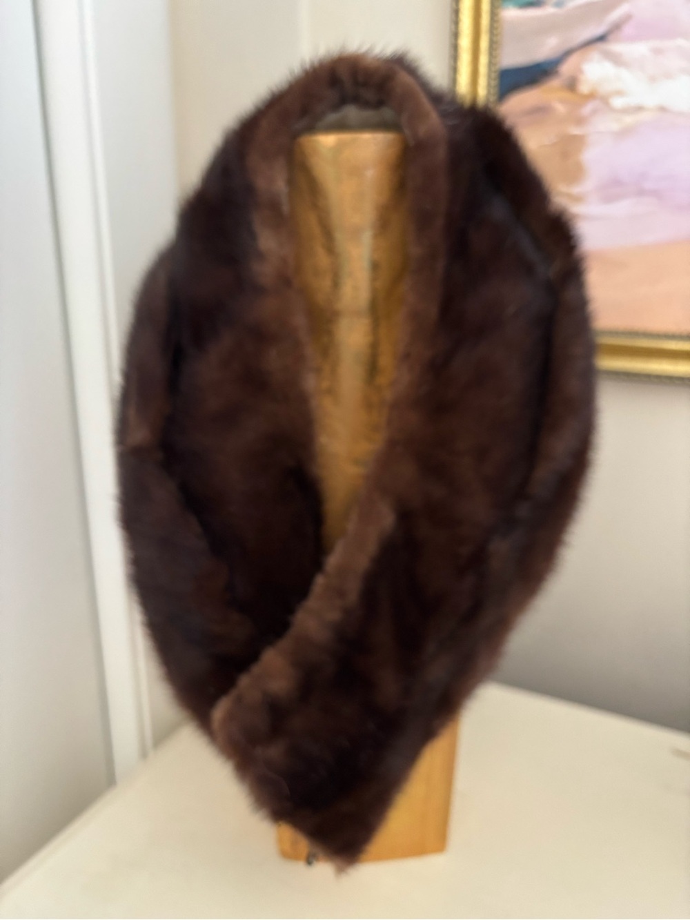 Classic Brown Fur Scarf Collar - Elegant Winter Wrap
